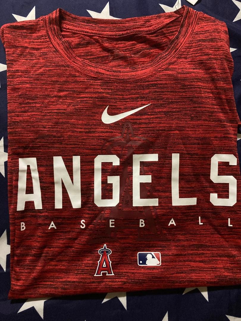 L　エンゼルス　ドライTシャツ　ナイキ　グレー　大谷翔平選手オーセンティック