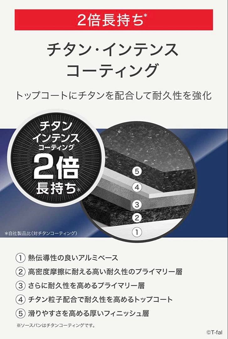 【休日特価】新品　ティファール　26cmフライパン　取っ手3本　ガス火専用