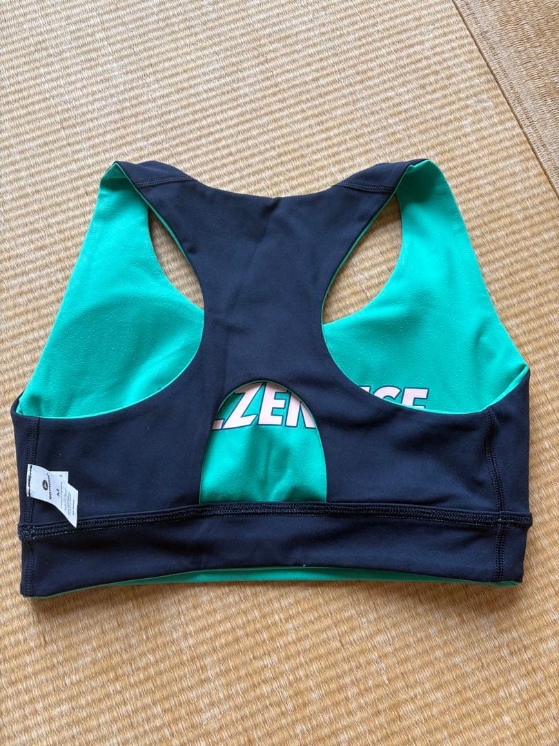 【新品・未使用】JAZZERCISE スポーツブラ 黒/緑 サイズM