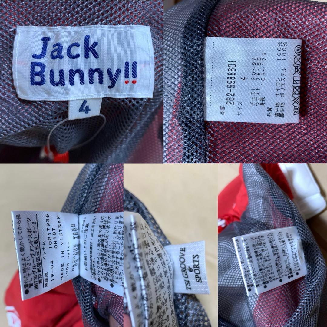 新品 Jack Bunny !! ジャケット 赤白 ゴルフウェア 半袖 長袖