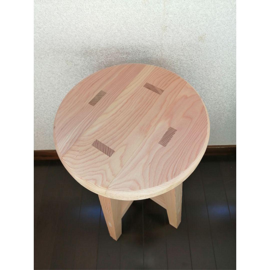 【ほぞ組】木製スツール　高さ80cm　丸椅子　stool 　花瓶台