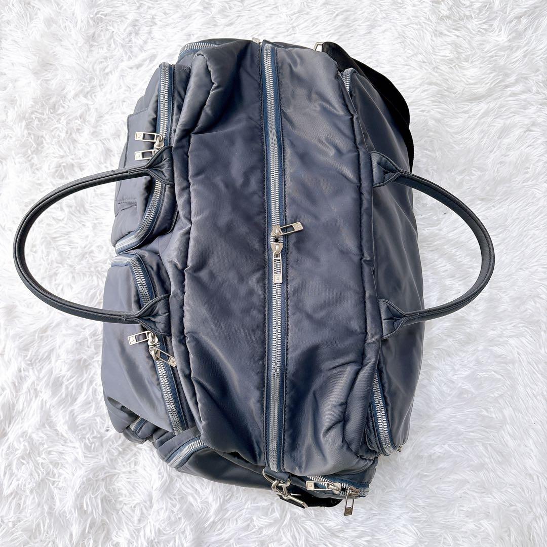【良品】ONOFF オノフ ナイロン ボストンバック ゴルフ ネイビー