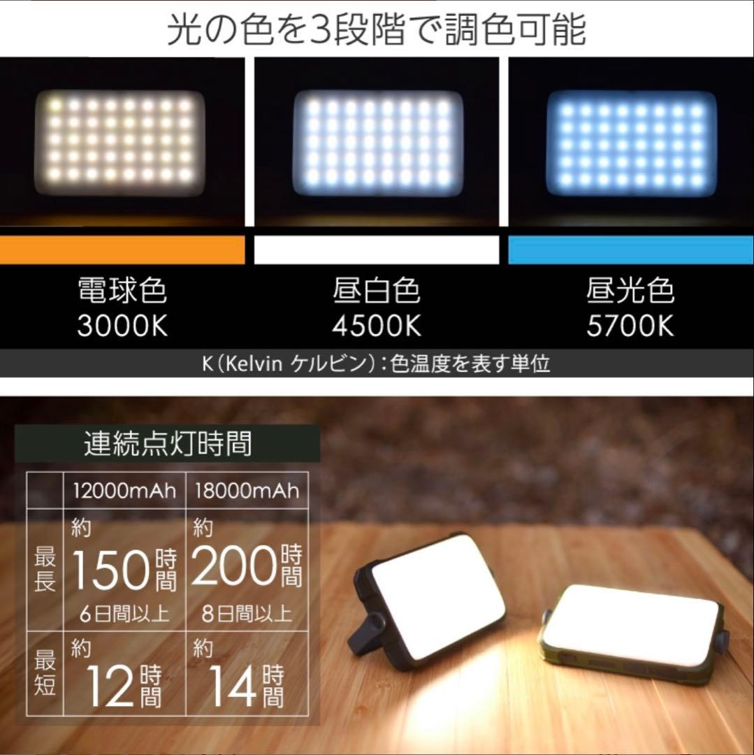 泉*様 【新品・未開封】Lysin LEDランタン 12000mAh ブラック