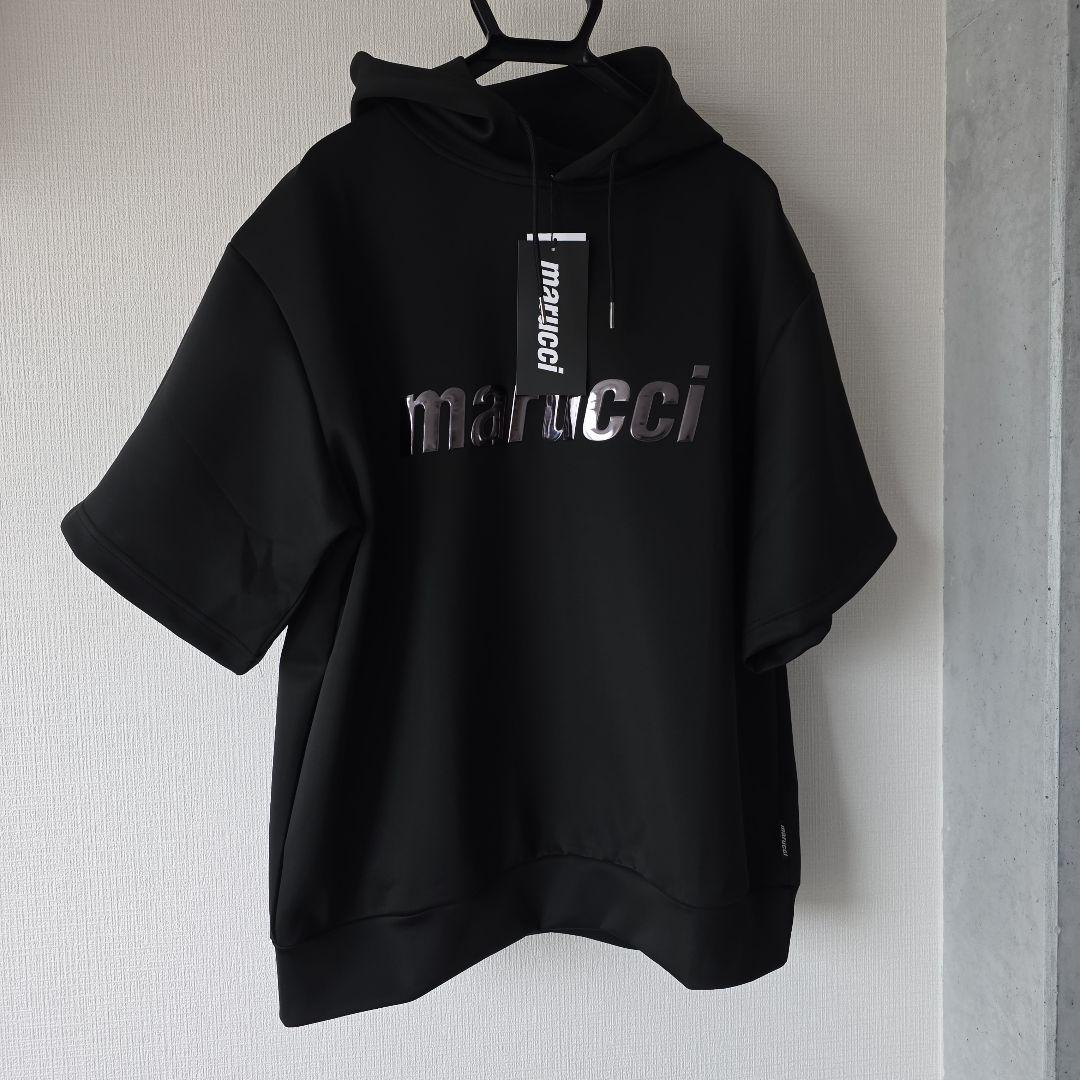 marucci トレーニングウェア黒L上下セット 半袖フーディーパンツセット