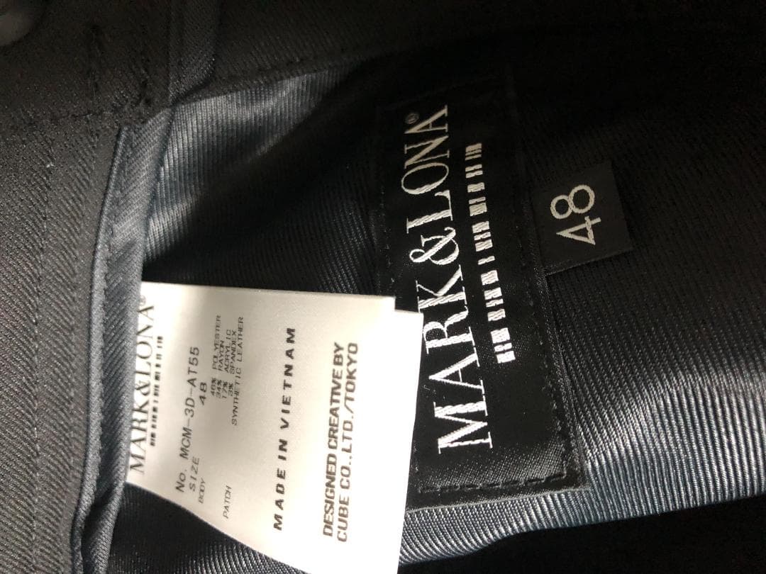 新品未使用 4.9万 MARK & LONA 黒 パンツ ブラック 48 L