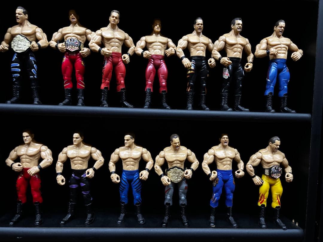 WWE 新日本プロレス　クリス・ベノワ　13体、ベルト付きセット