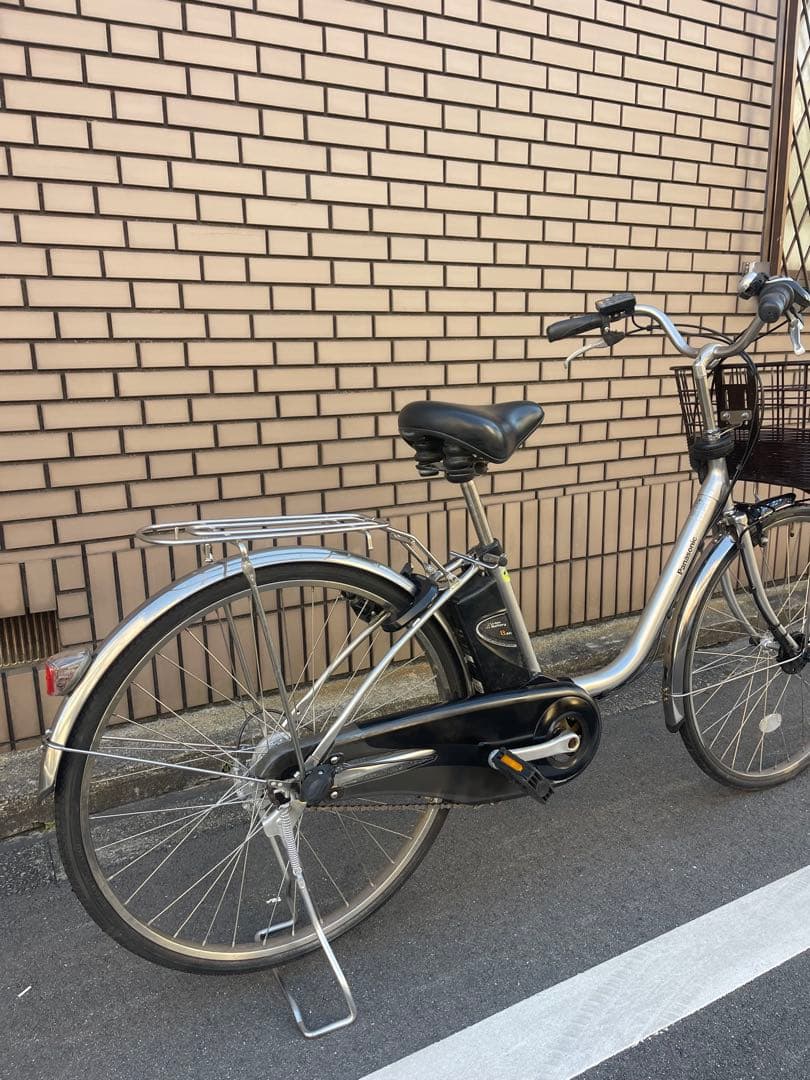 8.9ahシルバーパナソニック電動アシスト自転車26インチ