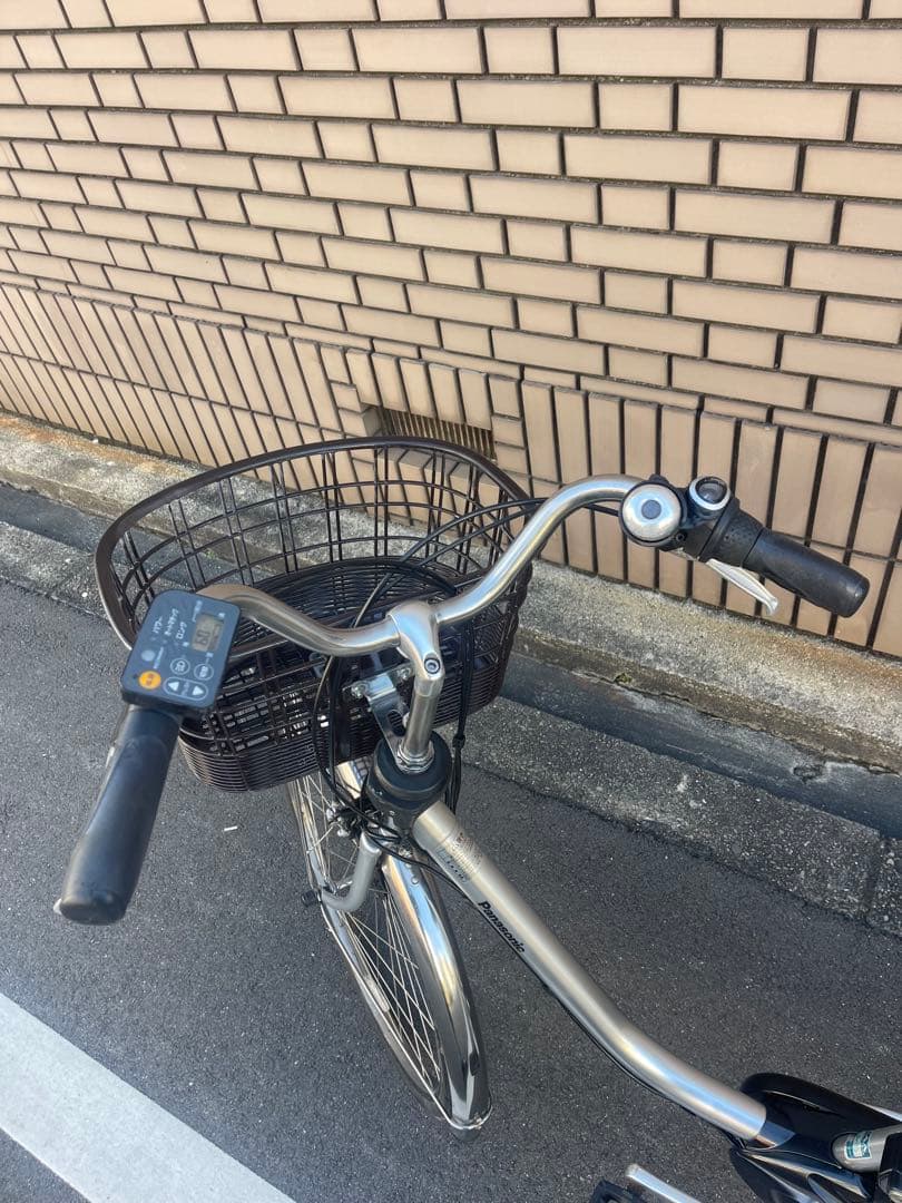 8.9ahシルバーパナソニック電動アシスト自転車26インチ