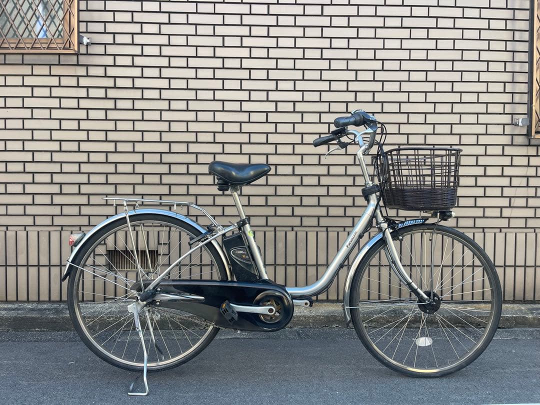 8.9ahシルバーパナソニック電動アシスト自転車26インチ