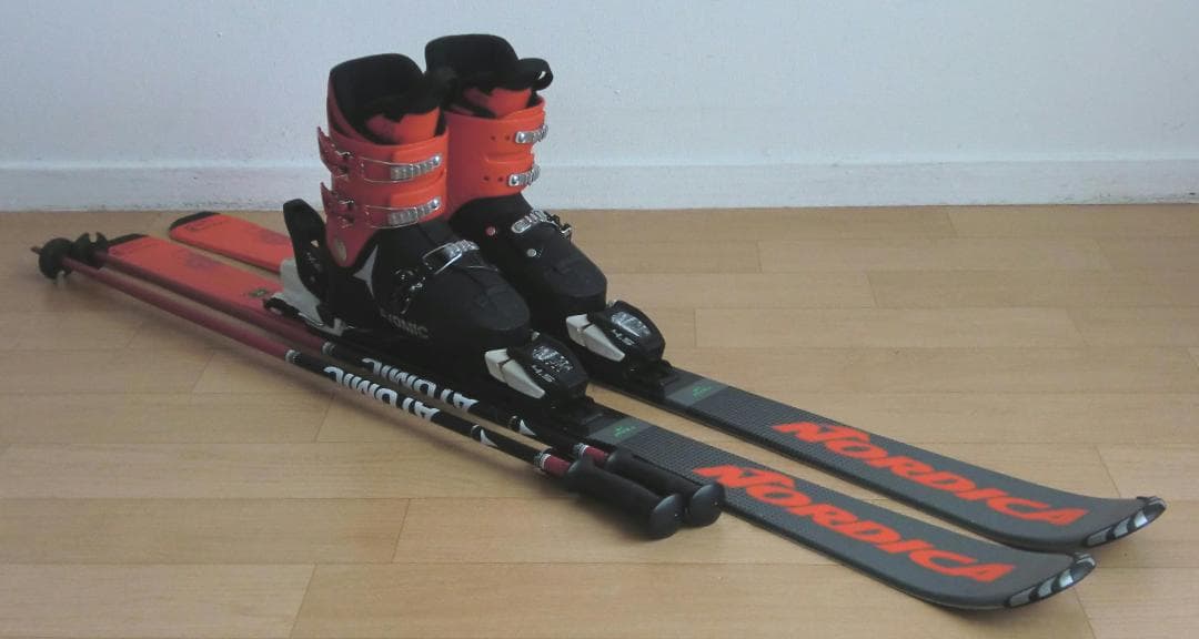 ■■送料無料■NORDICA■ジュニアスキーセット■板130靴23-23.5■■