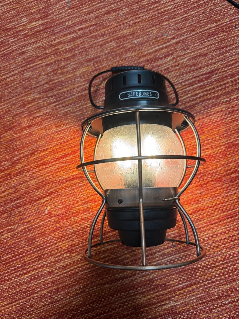 ケース付き ベアボーンズ レイルロードランタン LED アンティークブロンズ