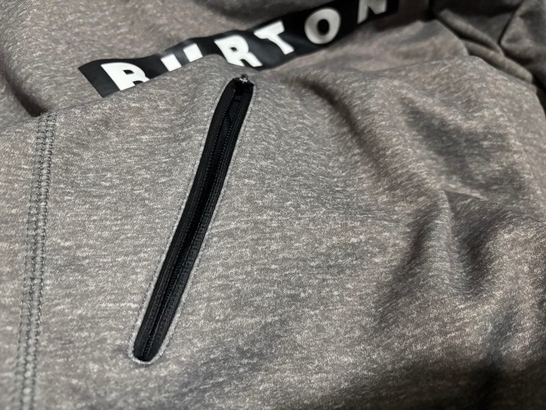 BURTON バートン スノーボード スキー ウェア　裏起毛パーカー グレー
