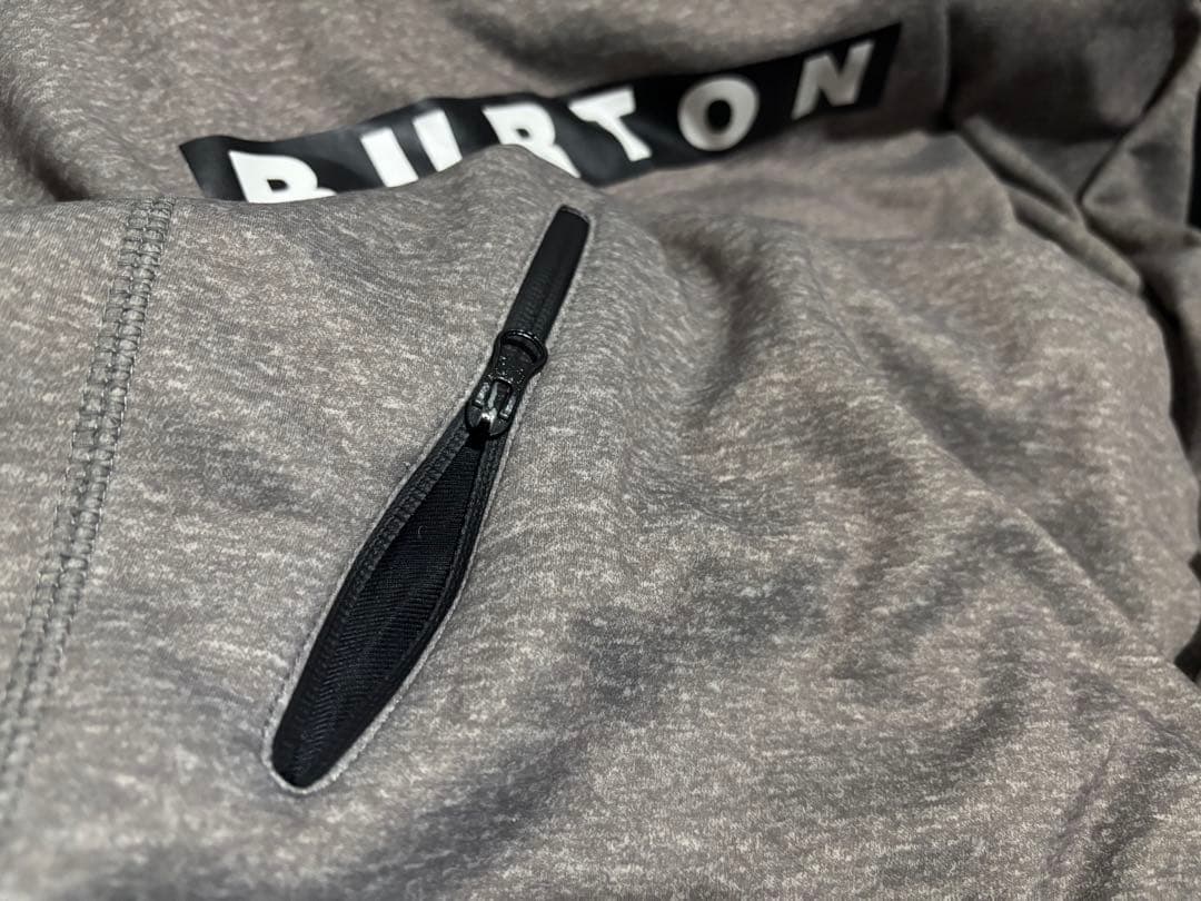 BURTON バートン スノーボード スキー ウェア　裏起毛パーカー グレー