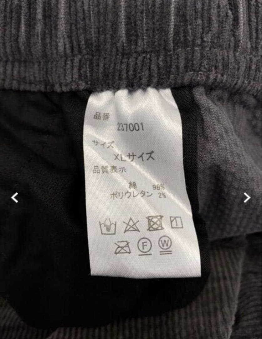 DCX DRT コーデュロイパンツ　グレー　XL