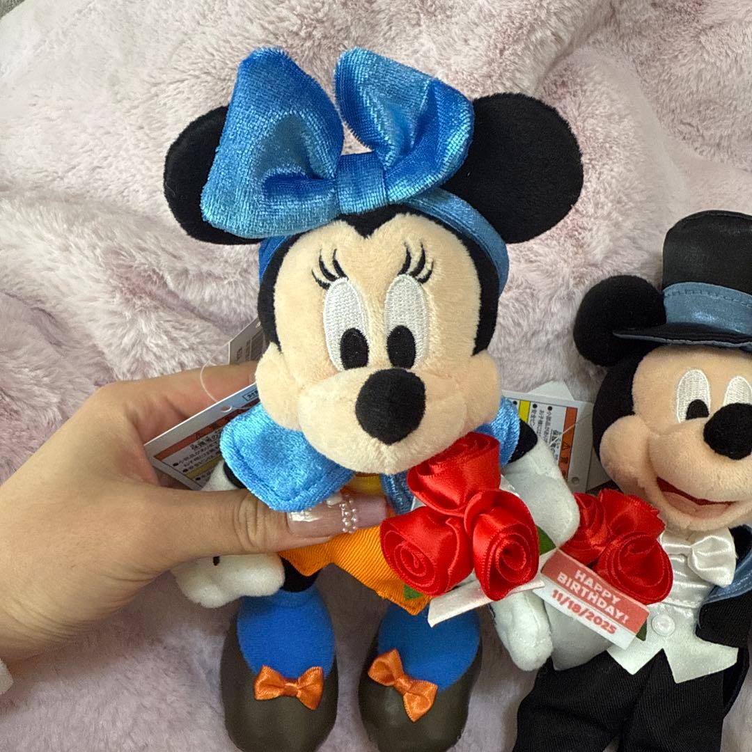 ミッキー・ミニー 誕生日祝いぬいぐるみセット