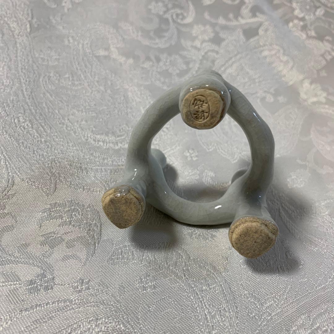 茶道具　七種蓋置　三つ人形