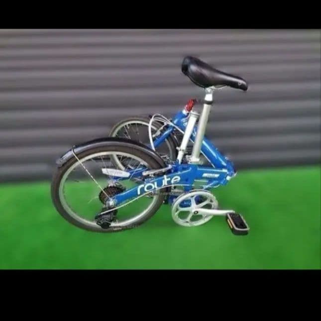 お盆発送DAHON route 折りたたみ自転車 青　美品中古　室内保管