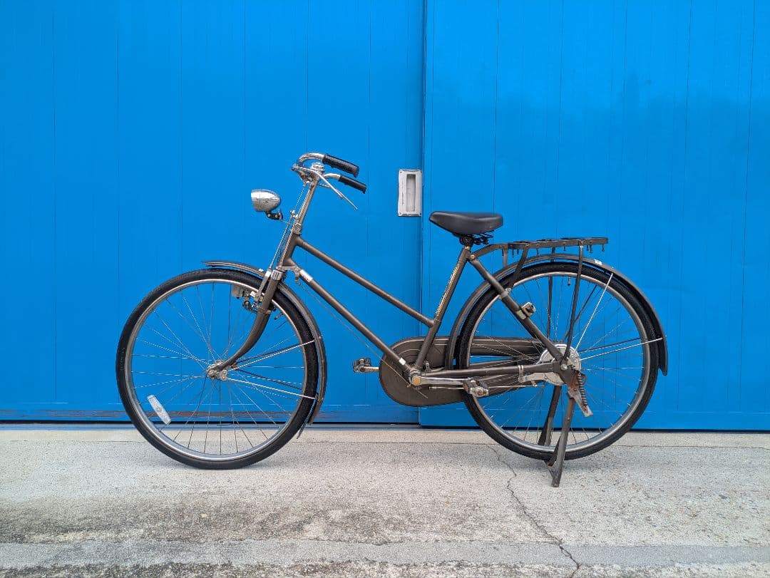 ナショナル　実用車　昭和　レトロ　自転車 ロッドブレーキ　ビンテージ