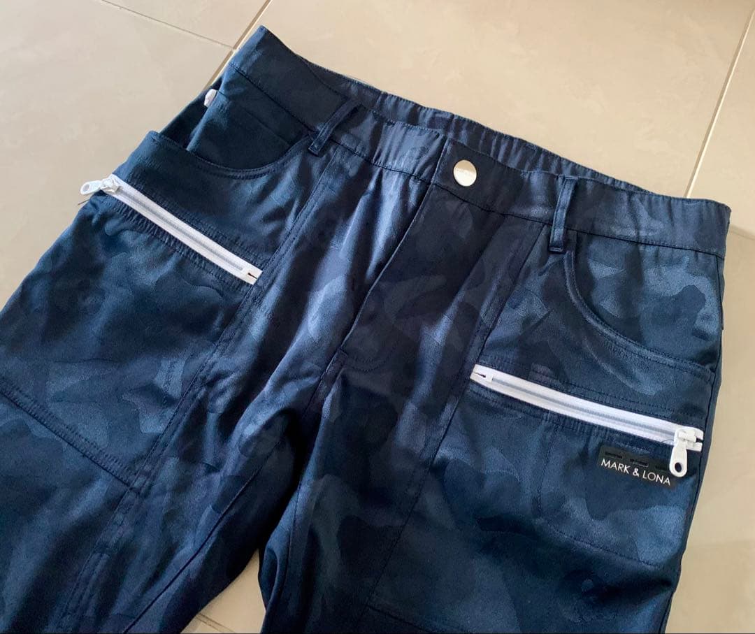 美品　MARK & LONA マークアンドロナパンツ ゴルフ カモ　スカル