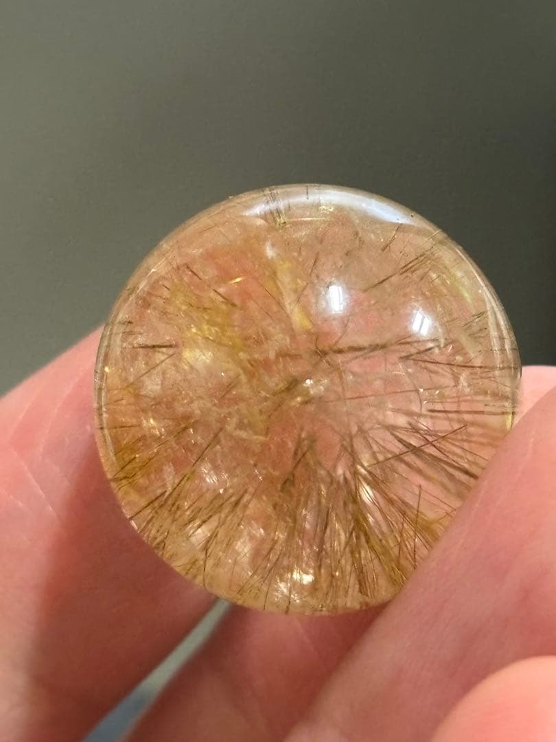 ゴールドルチル&コッパールチル共生クォーツスフィア　2.26cm
