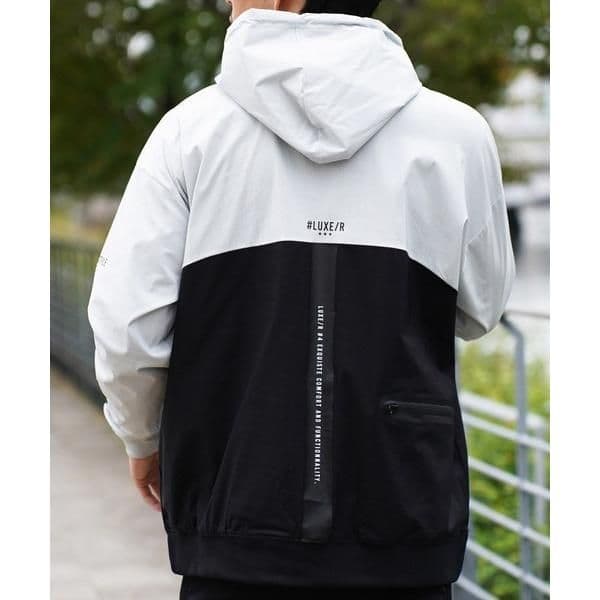 LUXE/R GOLF ストレッチ布帛プルパーカー 45817iceXL