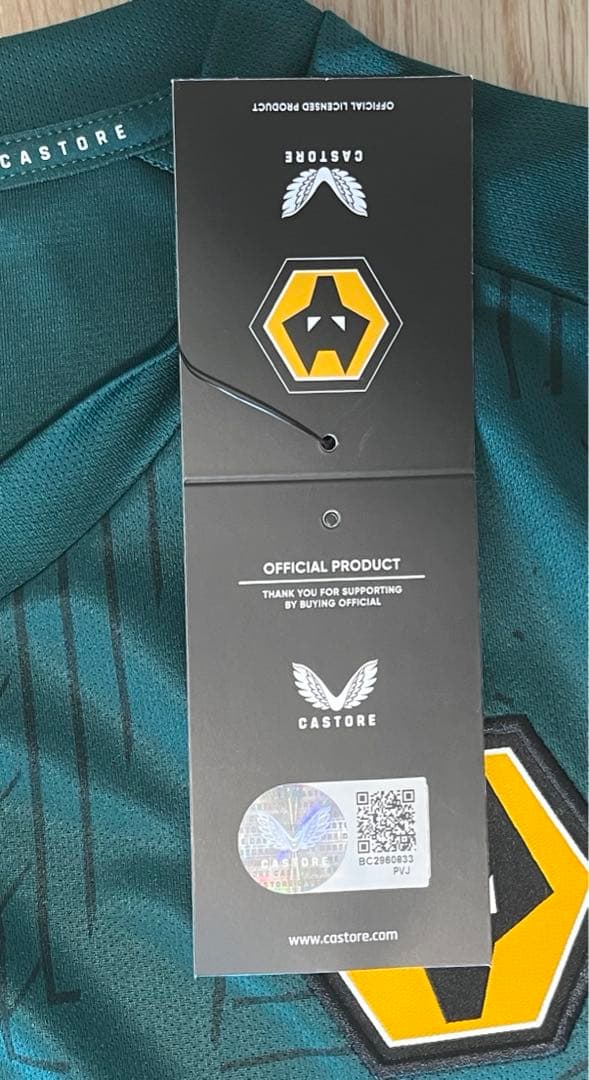 Castore ウルブス　ウォームアップシャツ　プラシャツ　プレマッチ　サッカー