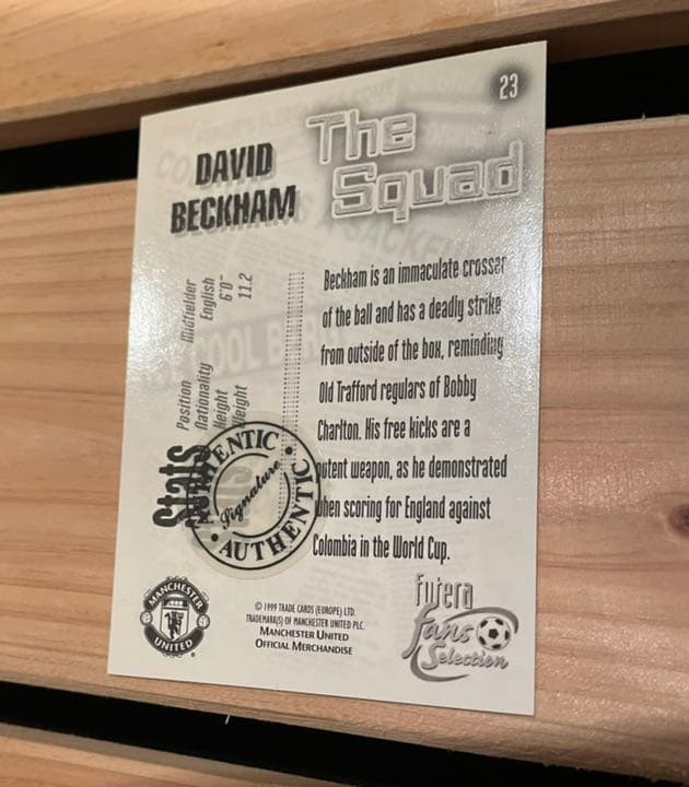 futera David Beckham 直筆サインカード ベッカム