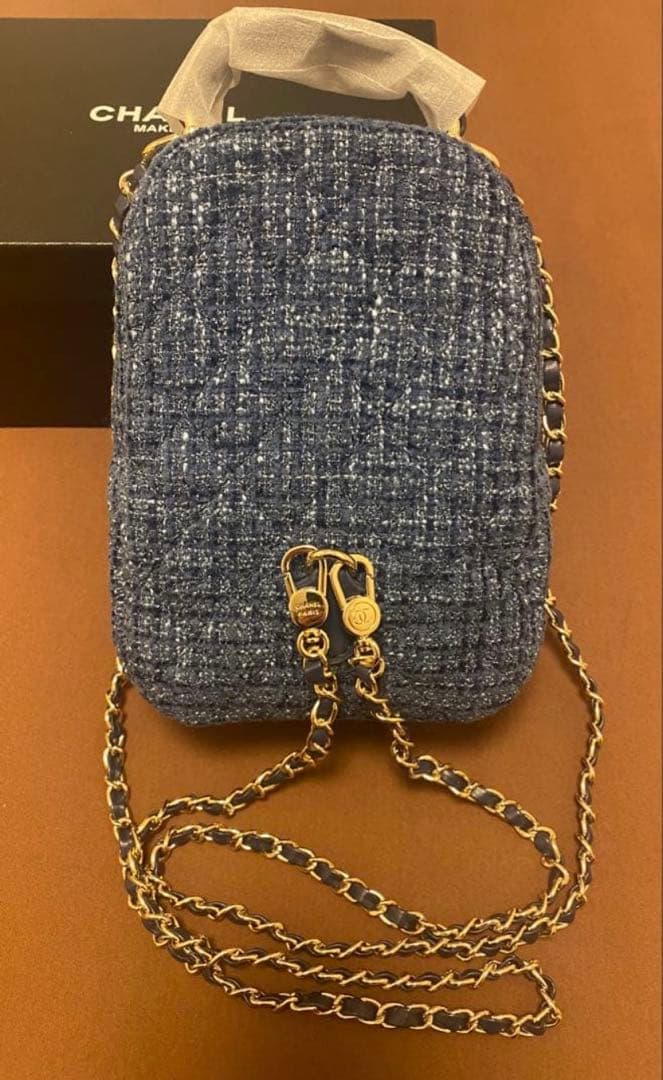 【新品未使用】 CHANEL ツイード ブルー バックパック 美容液 おまけつき