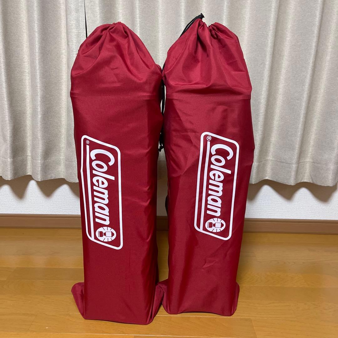 【2脚セット】Coleman ツーウェイキャプテンチェア 赤 室内使用