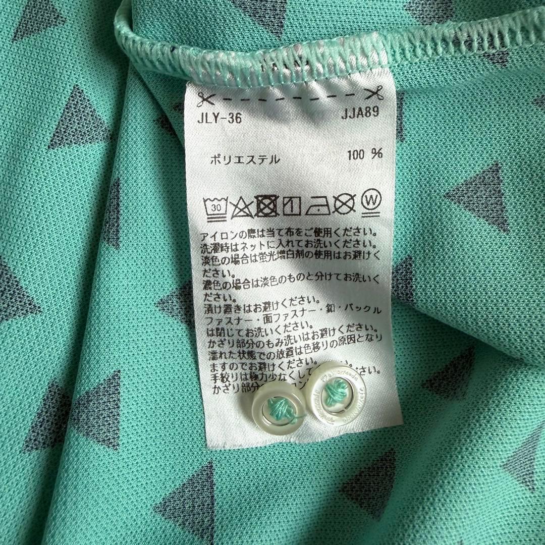 美品 テーラーメイド ゴルフウェア ポロシャツ 総柄 XO 大きいサイズ 水色