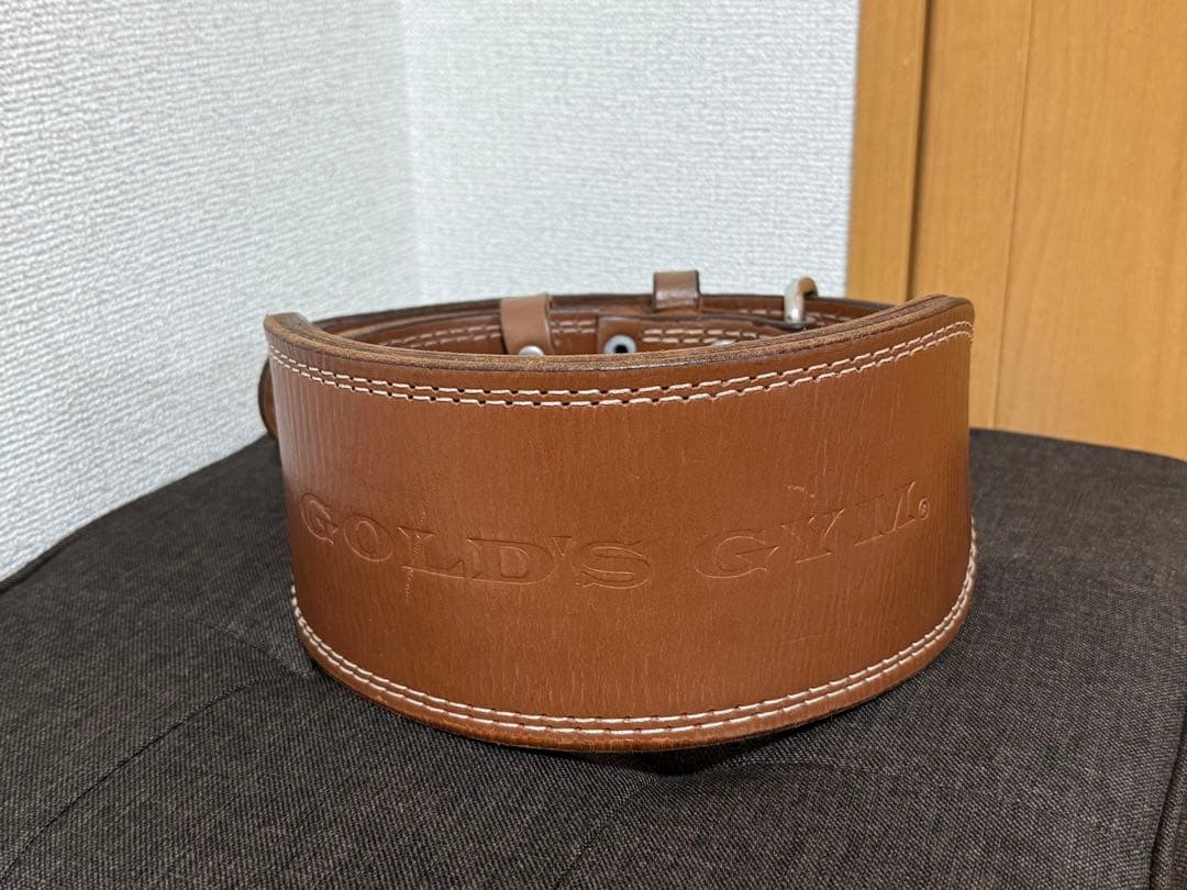 【早い者勝ち！】ゴールドジムプロレザーベルト　Sサイズ