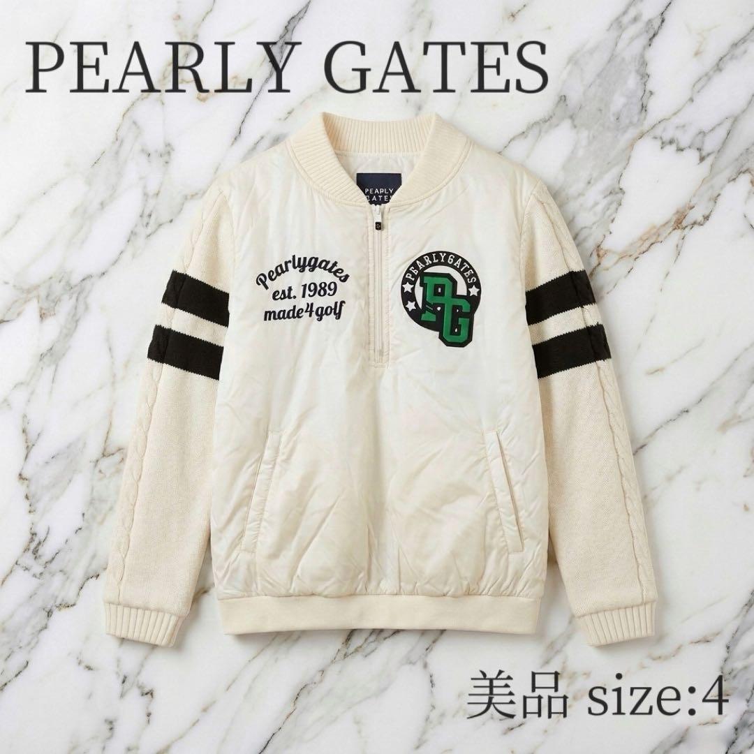 【美品】パーリーゲイツ 中綿 ニットブルゾン 蓄熱 1989ロゴ size:4