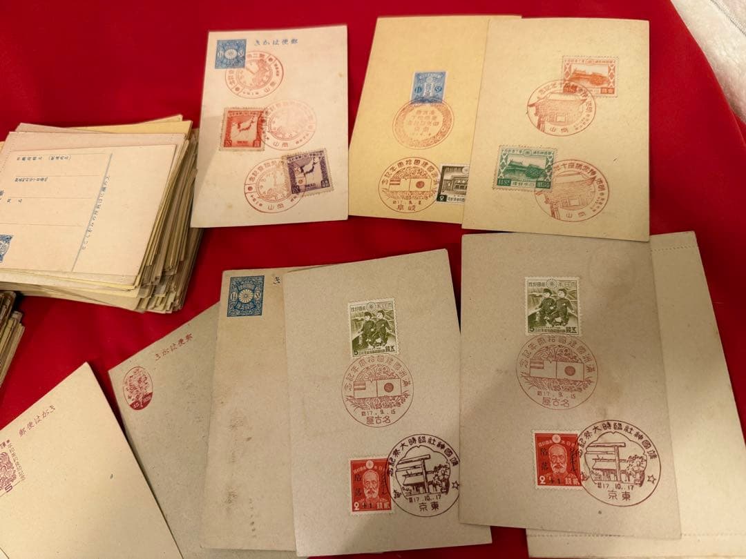 絵葉書 ★☆ハガキ 軍事郵便印刷 記念印 靖国神社 エンタイヤ 戦前 古い葉書