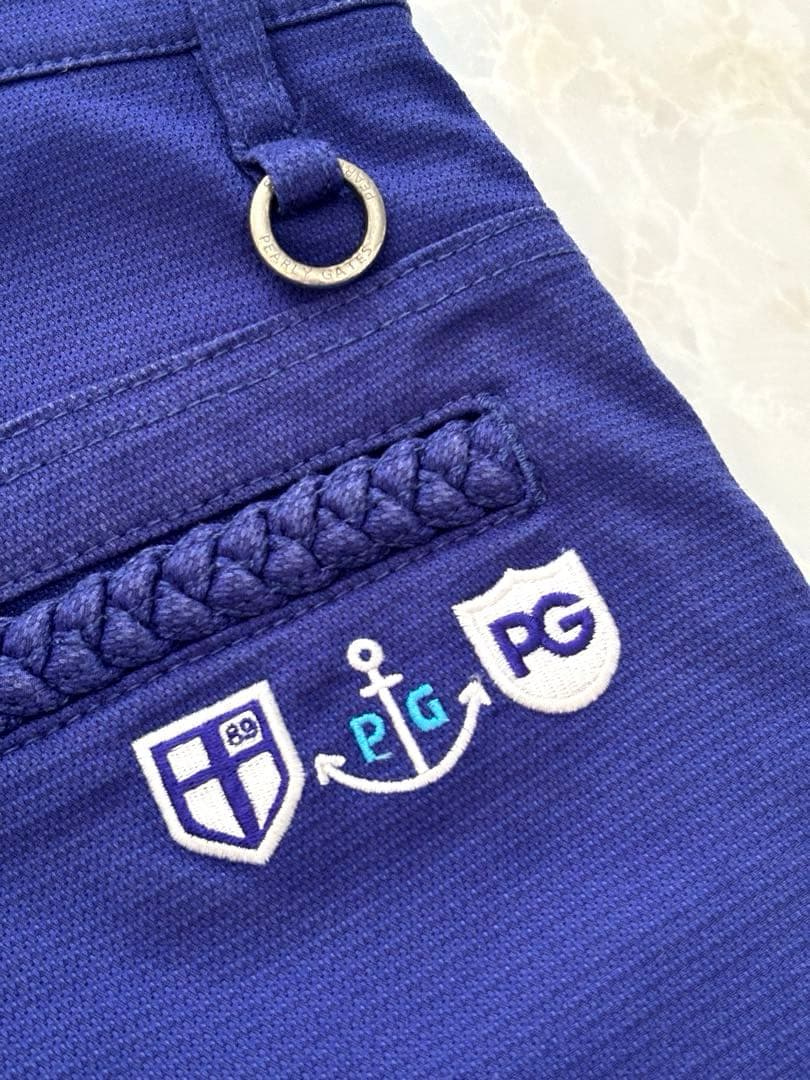 美品　PEARLY GATES ゴルフハーフパンツ　3 マリン　ブルー