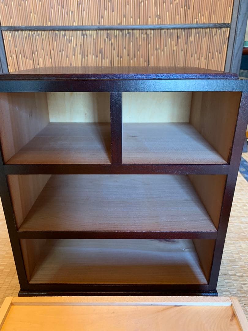 3-29 新品 漆塗り四つ引出し 小物入れ