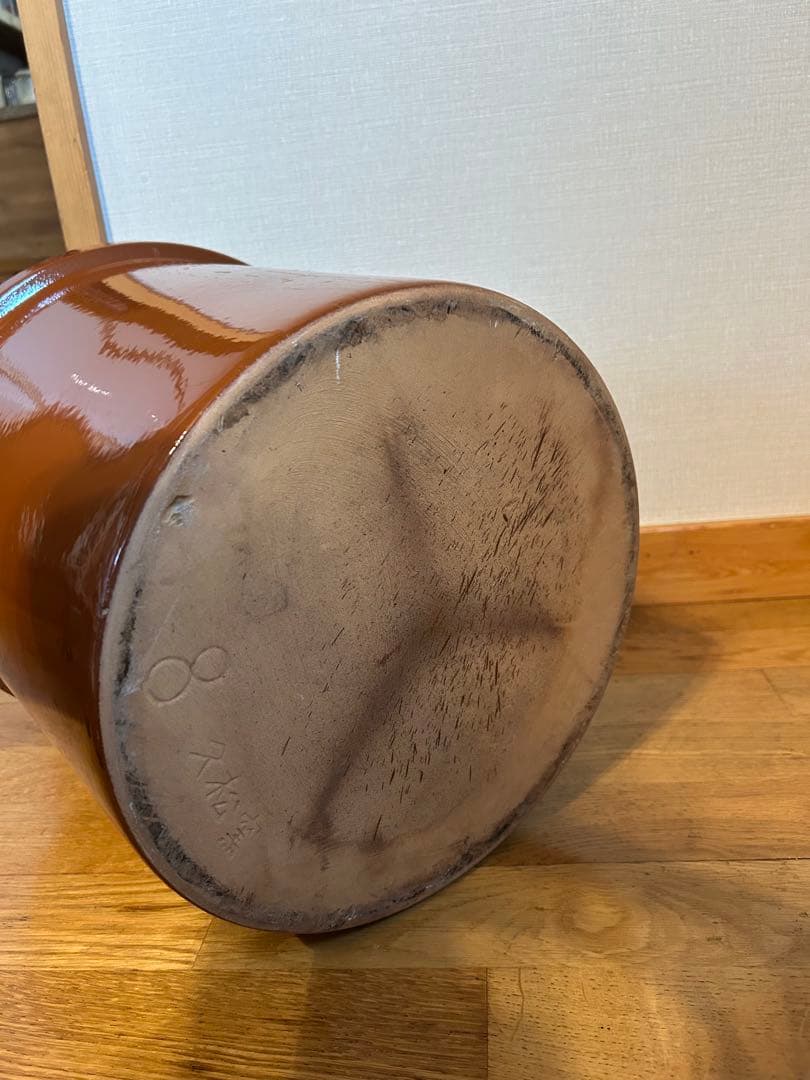 久松窯 切立蓋付 8号 14.4L 漬物容器と重石