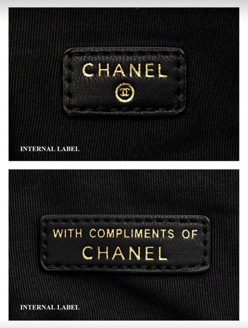 CHANEL ブラックキルティングポーチ