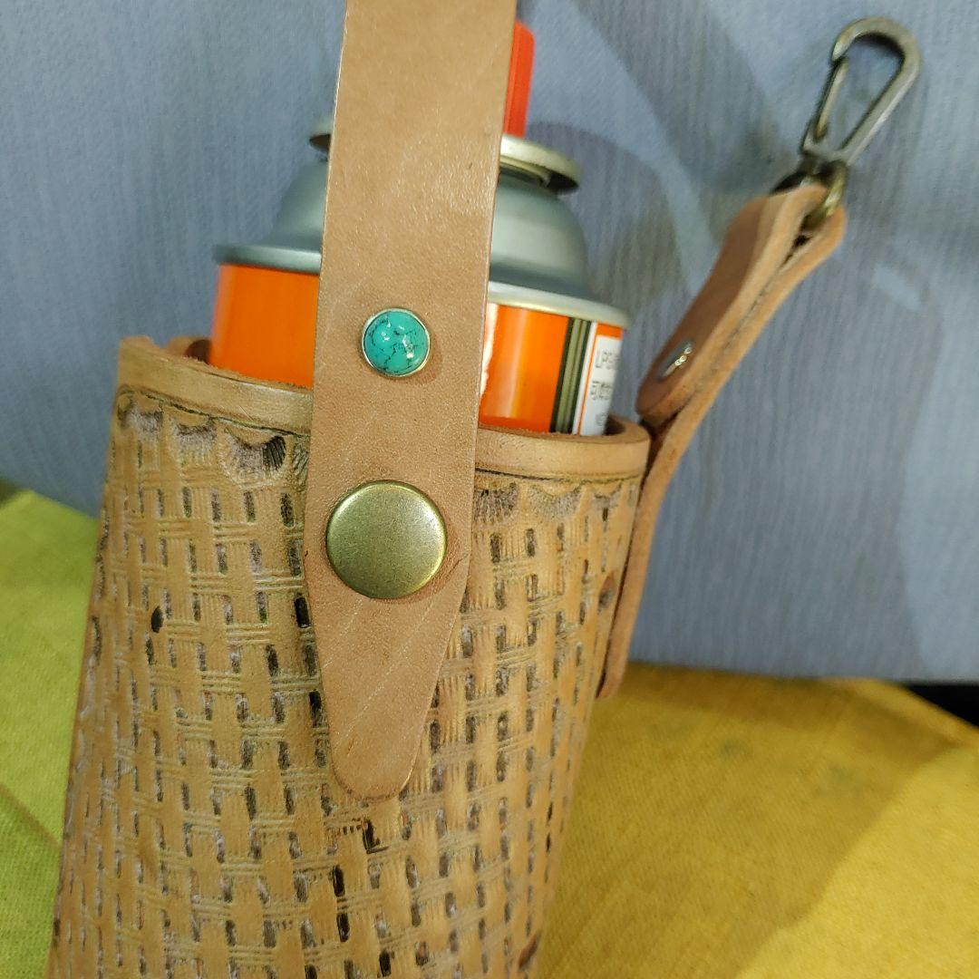 カセットガスホルダー　極厚牛革