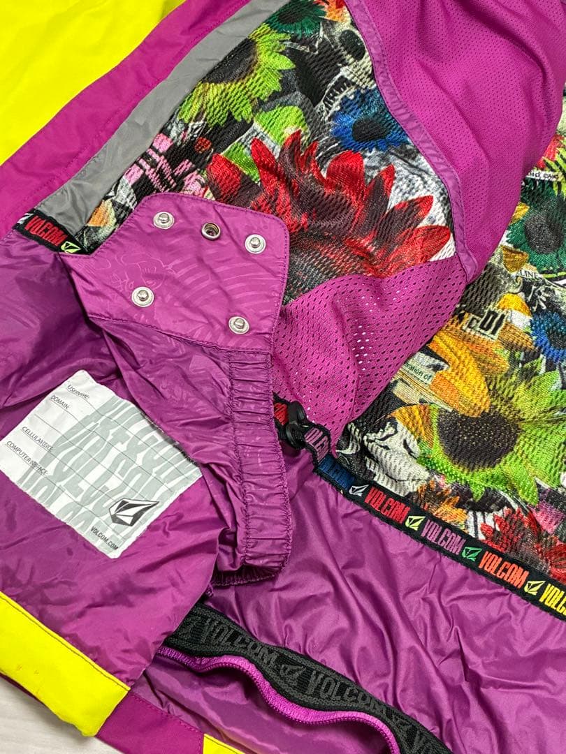 Volcom スノーボードウェア　上下セット　黄色　青紫　メンズ