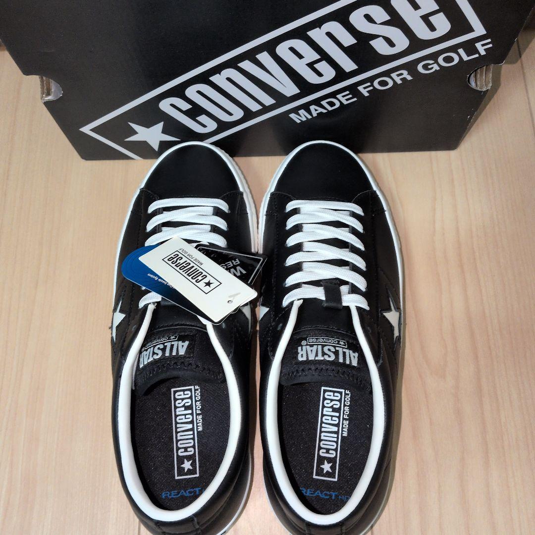 【US7.5】ワンスター　GF　黒×白　ゴルフシューズ ALL STAR