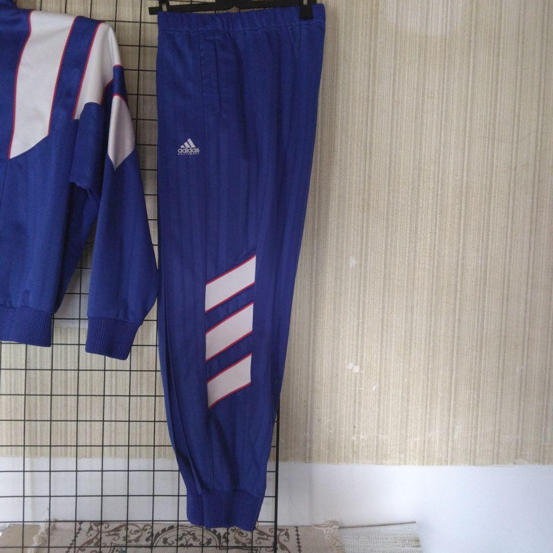 adidas ジャージ上下セット 青/白/赤: XO（3L)ビンテージモデル