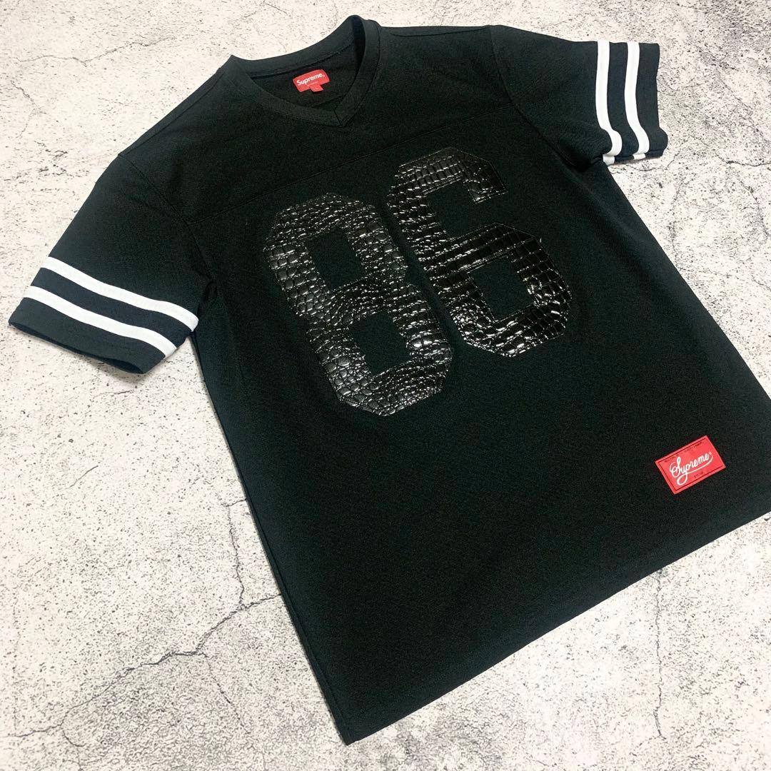 Supreme メッシュTシャツ　フットボールジャージ　 クロコ型押　半袖　美品