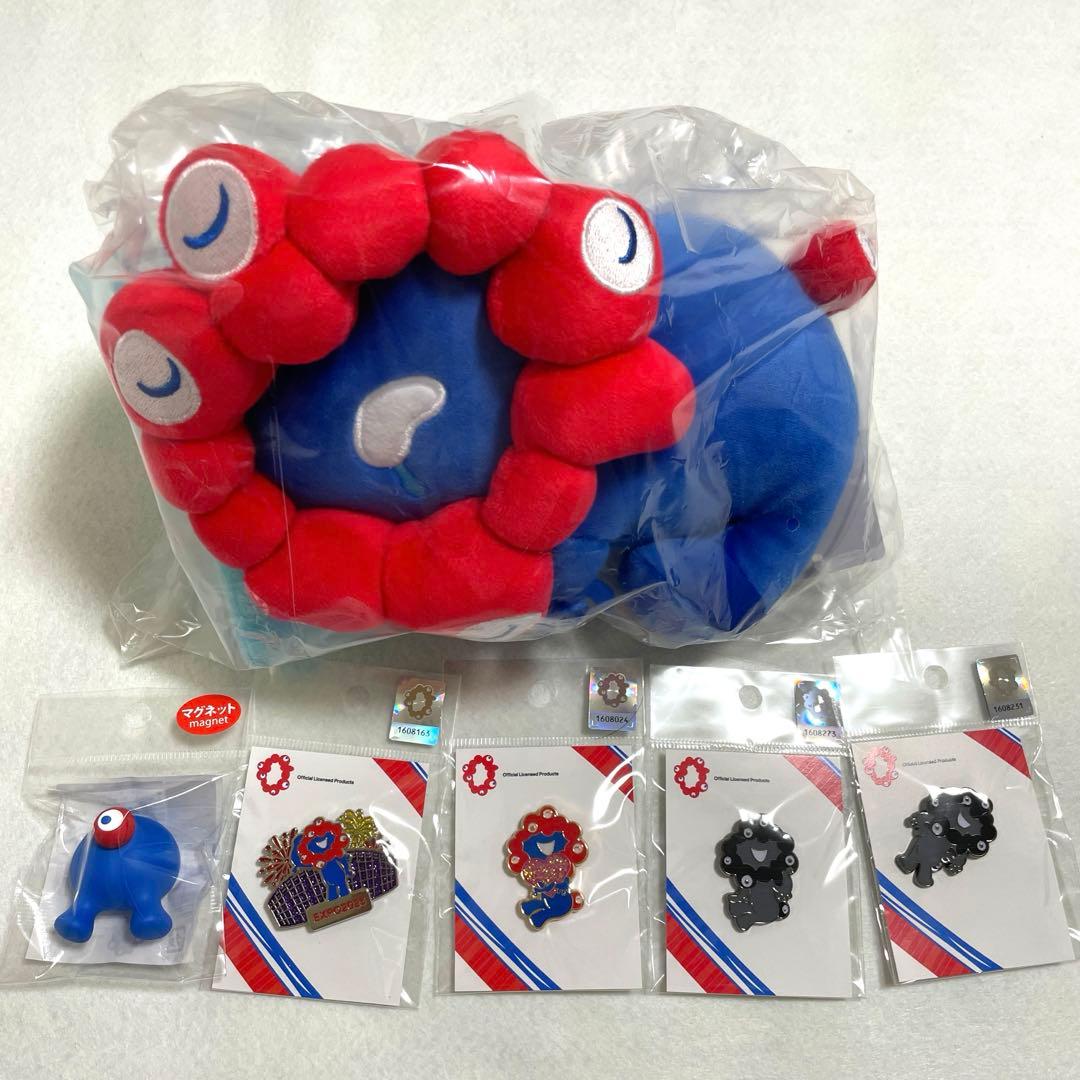 万博EXPO2025 ミャクミャク ぬいぐるみ ピンバッジ マグネット 6点