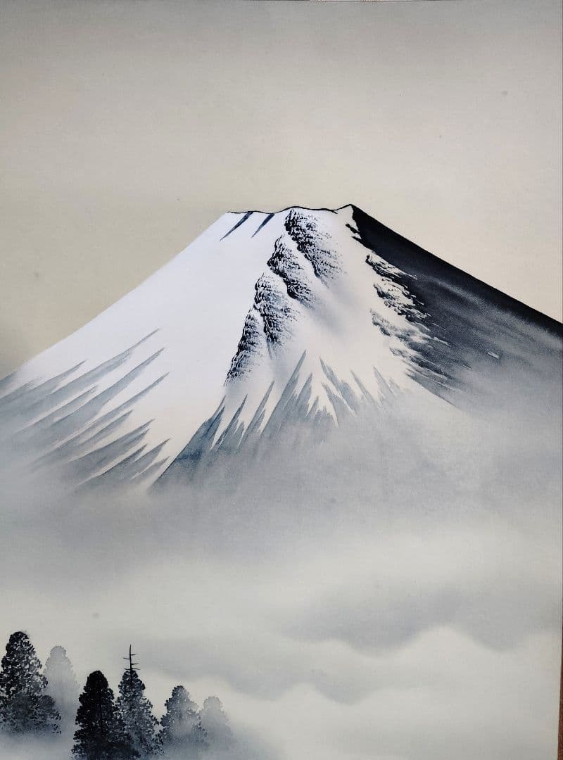 12-9 掛け軸　松尾真雪　富士山ノ図