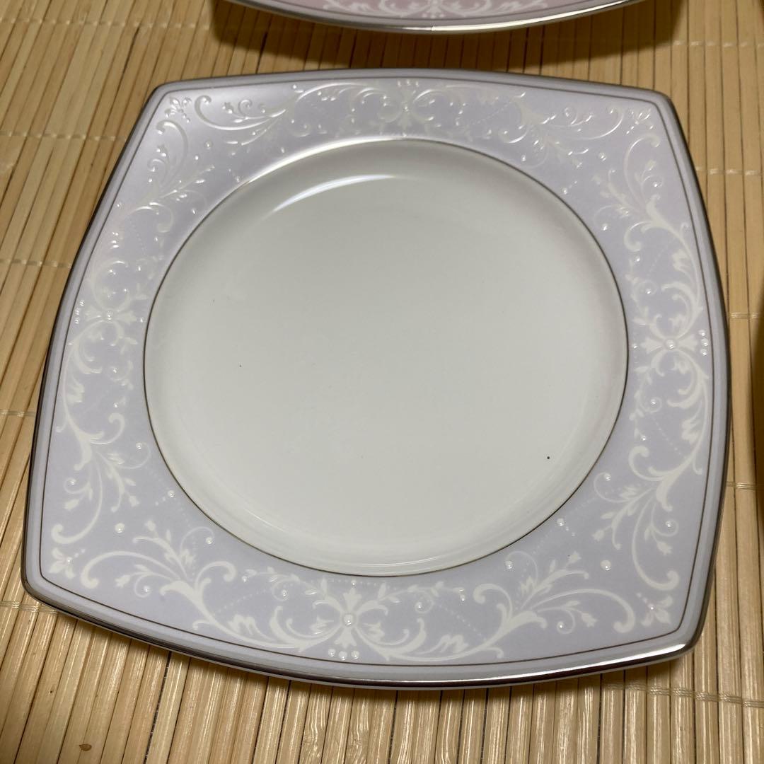 NIKKOニッコー陶器製 18cmスクエアプレート5枚　シンフォニーコレクション