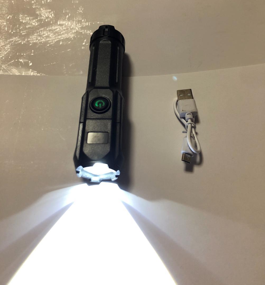 ズーミングライト LEDライト 強力照射 USB充電式 超小型 懐中電灯