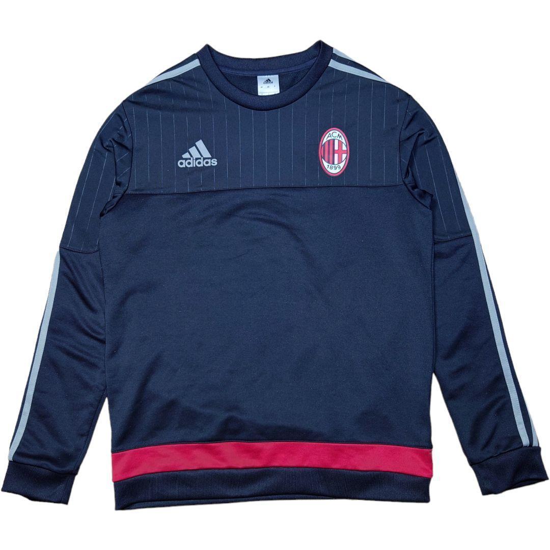 adidas　AC MILAN　ロゴプリント　三本ライン　ゲームシャツ