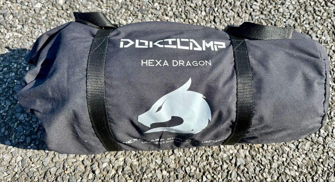 DOKICAMP TC素材ブラックタープ　ヘキサタープ