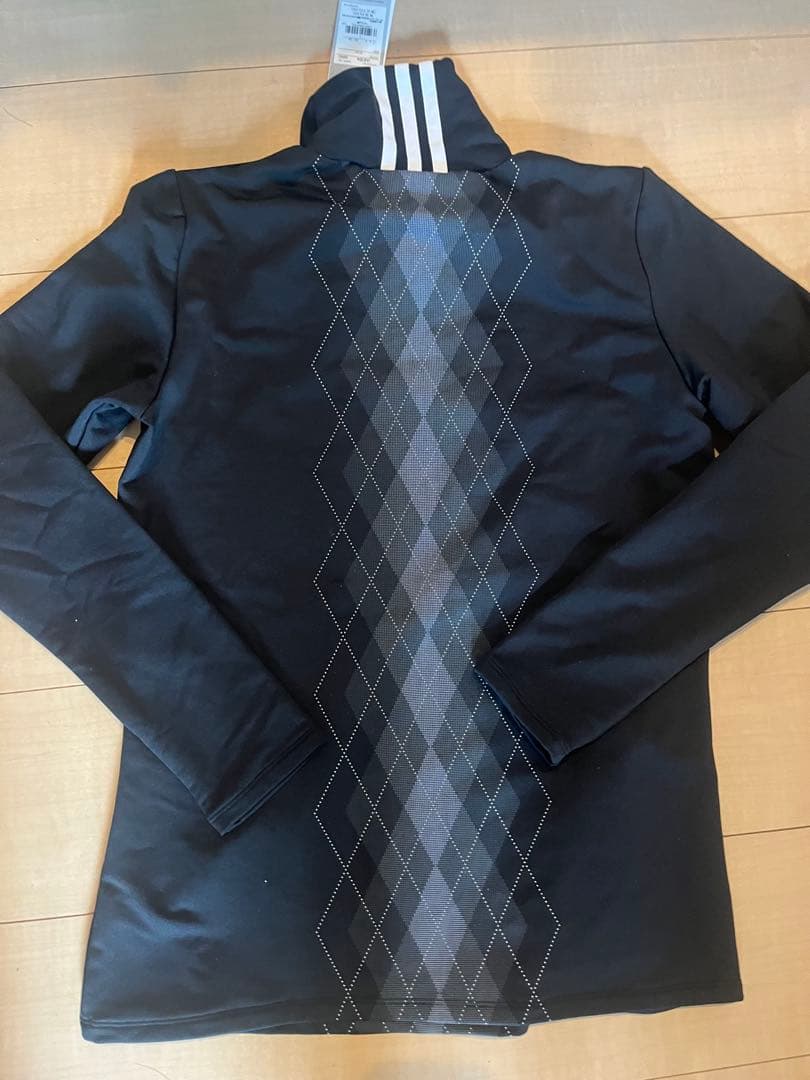 新品　アディダス　adidas ゴルフ　モックネック　M 黒　裏起毛