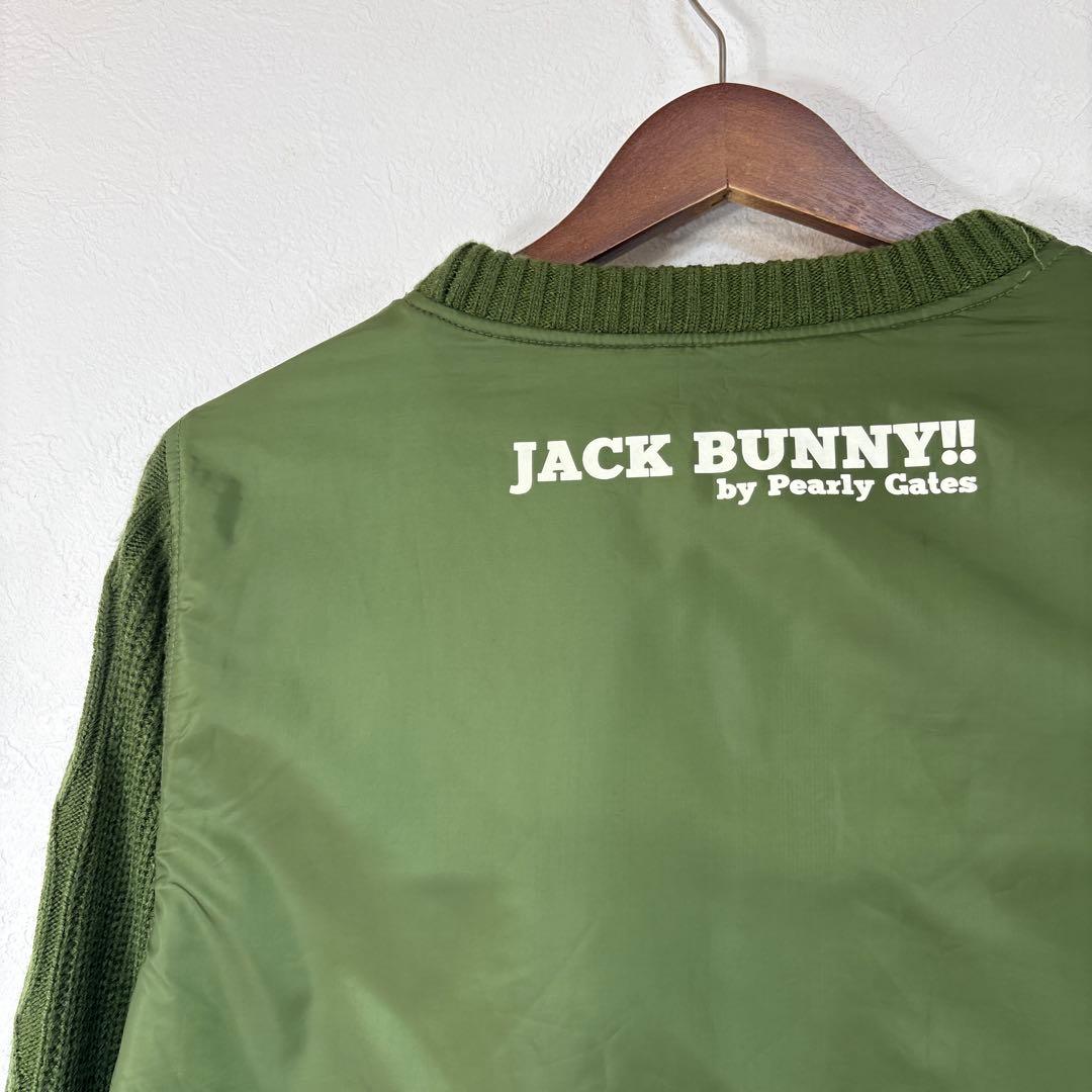 美品　jackbunny 中綿　ケーブルニット　ゴルフウェア